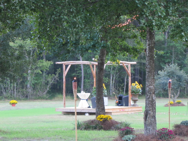 A one of a kind wedding arbor built with love by Jerry