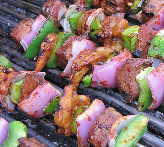 Post image for Surf & Turf ¦ Rum BBQ Kabobs