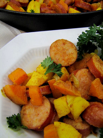 Indian Spiced Sweetpotato Kielbasa ONE Skillet Bake-12 (2)
