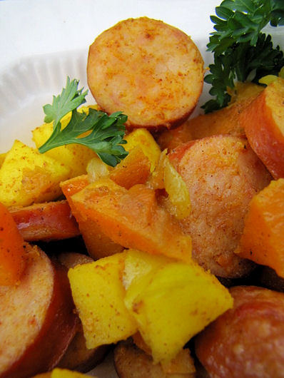 Indian Spiced Sweetpotato Kielbasa ONE Skillet Bake-12 (3)