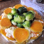 Thumbnail image for Brussel Sprout-Sweet Potato Au Gratin