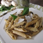 Thumbnail image for Spinch & Mushroom Pesto Sauce With Penne